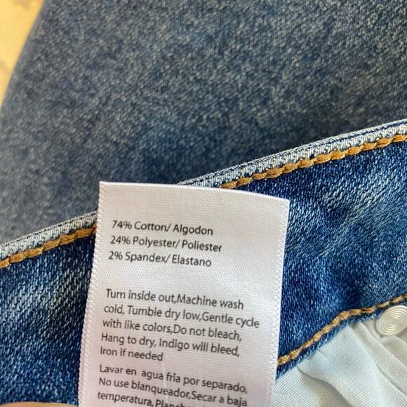 Risen Jeans Womens Size 3XL Medium Wash Straight Leg High Rise Stretch - Picture 9 of 9